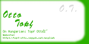 otto topf business card